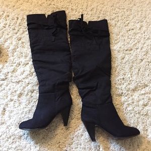 Black high boot