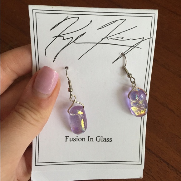 Handmade glass earrings