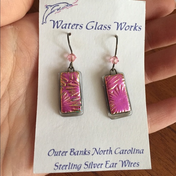 Glass earrings