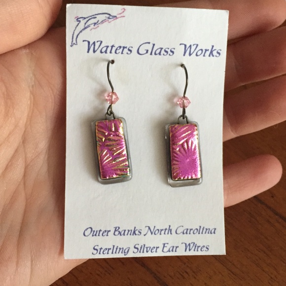 Glass earrings - Picture 2 of 2