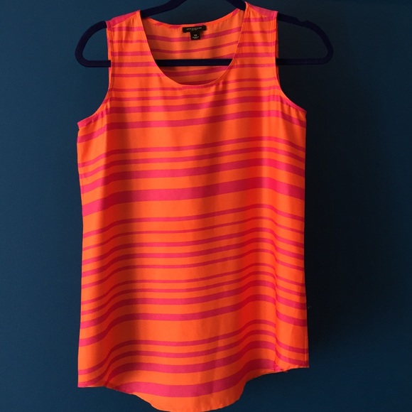 Ann Taylor prance and pink striped tank