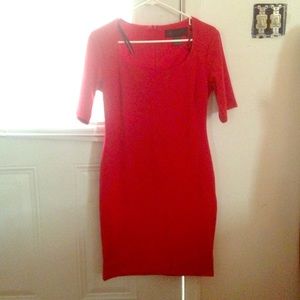 Fitted red dress