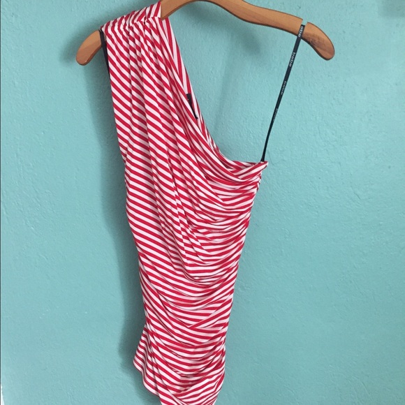 Bebe one shoulder shirted shirt