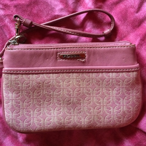 Pink Fossil Wristlet - Picture 1 of 3
