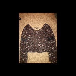 Earthbound sheer, loose flowy floral top.