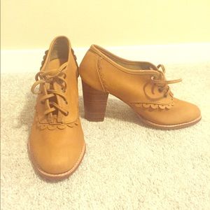 Handmade leather booties never worn