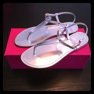J.Crew Dauphine Metallic T-strap Sandal