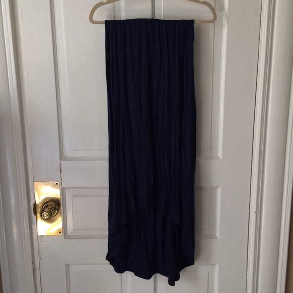 High-lo navy maxi skirt
