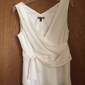 Express white v-neck blouse