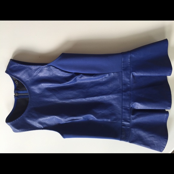 Armani exchange peplum faux leather top size XS