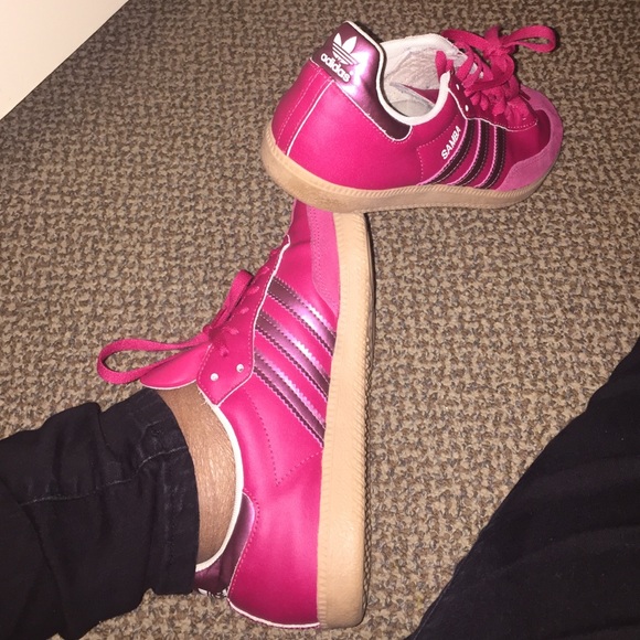 Adidas pink and purp samba