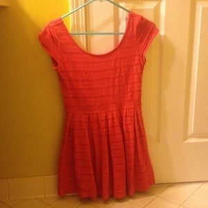Orange Red skater dress