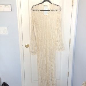 Ondademar Crochet lace maxi dress