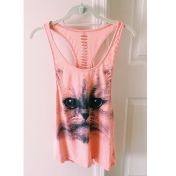Graphic cat tank top