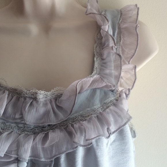 Silver Ruffled Tank - Picture 2 of 4
