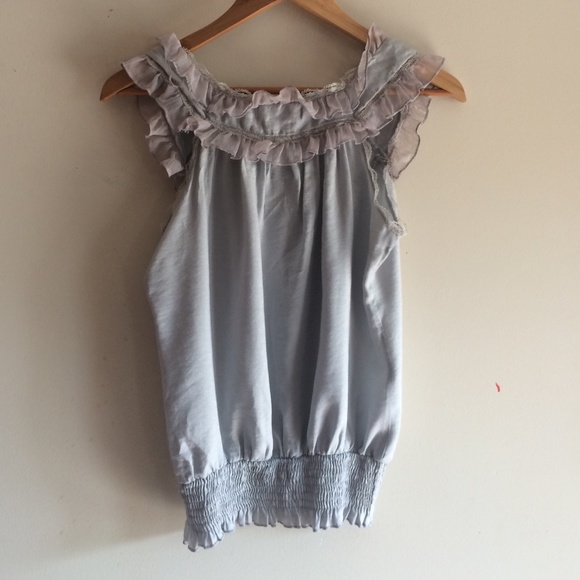 Silver Ruffled Tank - Picture 4 of 4