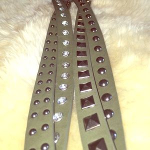 DARK GREEN FASHION BELT