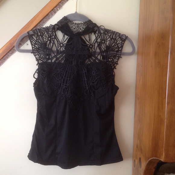 NEW Black Lace Top - Picture 3 of 4