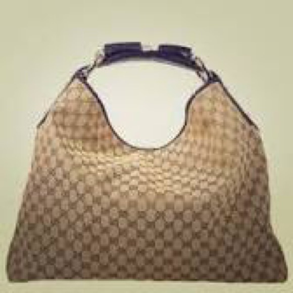 Large Gucci horse it hobo Gucci logo pattern