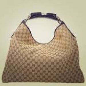 Large Gucci horse it hobo Gucci logo pattern