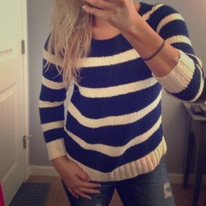 J CREW blue and white sweater