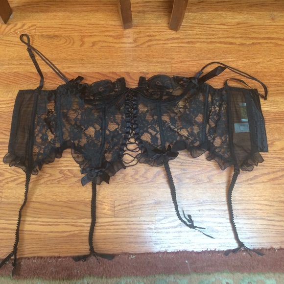 Victoria's Secret black lace corset
