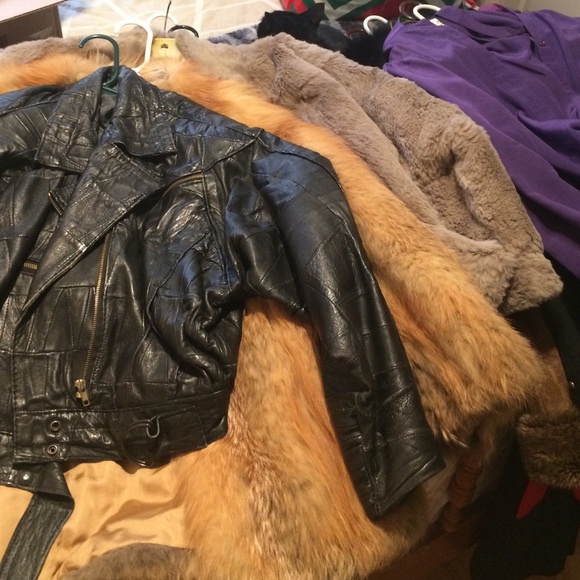 Variety of vintage clothing