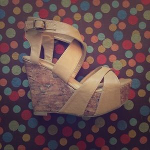 Tan Platform Sandals- 5 inch with 2 inch platform