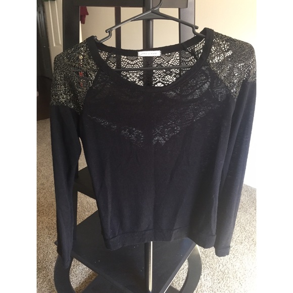 Black and gold top