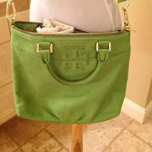 Tory Burch Apple Green Lg. cross body bag.