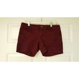 American Eagle Midi Shorts- maroon