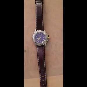 Authentic GUESS Watch with Leather Strap
