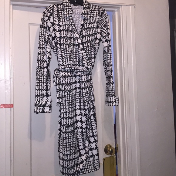 Black & White wrap dress