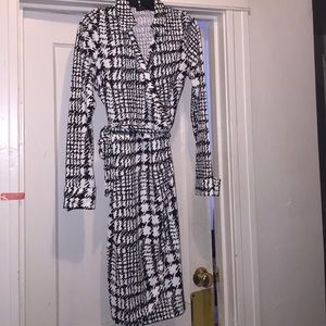 Black & White wrap dress