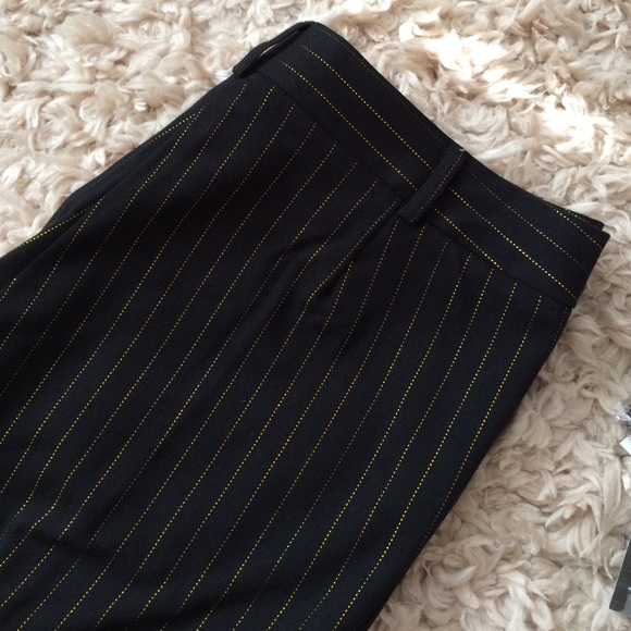Star City Pants - New with Tags! Festive Gold Pinstripe Trousers! Star City Pants - New with Tags! Festive Gold Pinstripe Trousers!