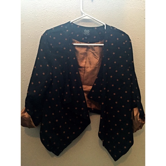 Black with copper poka-dots blazer