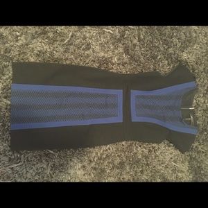 BCBGMaxAzria black and blue sheeth dress