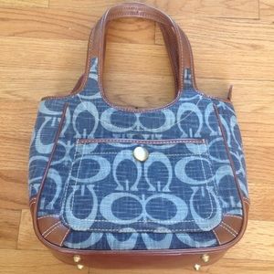 Beautiful Blue/Brown HandBag