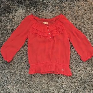 Coral Hollister Blouse Top