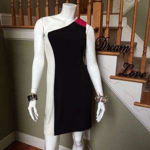 Maggie London one shoulder dress