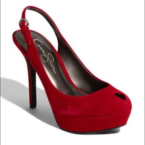 Jessica Simpson Shoes - Never worn red pumps!