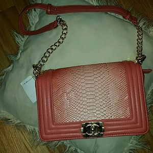 Snake skin le boy bag