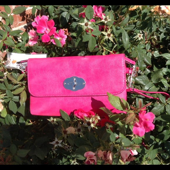 Fuchsia clutch or cross body