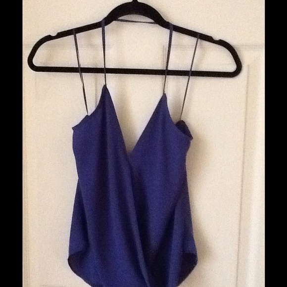 Olivaceous blue halter top