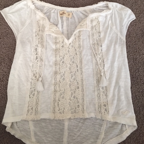 Hollister White Lace Top