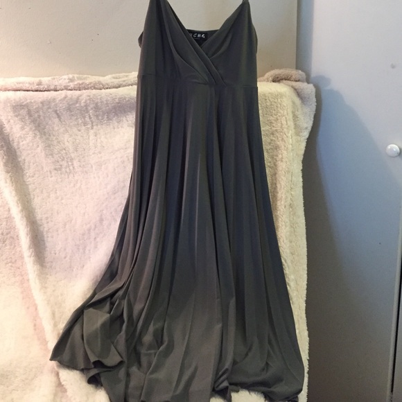 BCBG Paris olive green pleated dress
