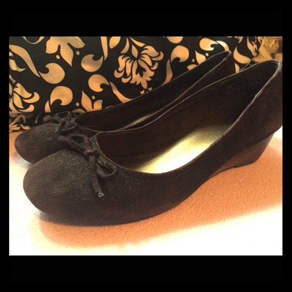 Dark brown suede shoes