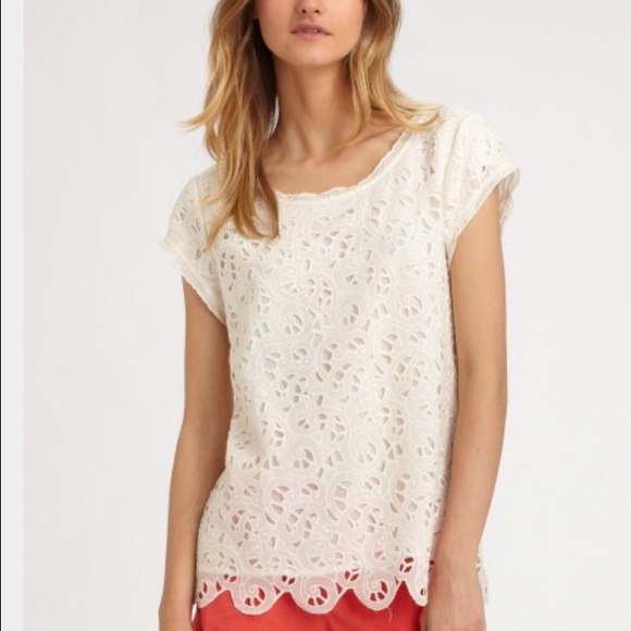 joie basilica eyelet top