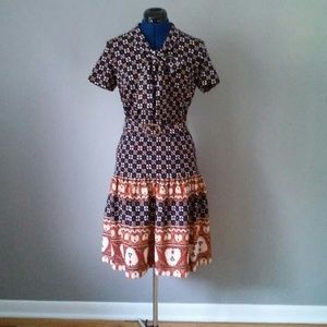 LAST CALL - Vtg navy drop waist w/ belt