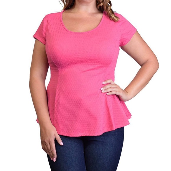 Plus size peplum top